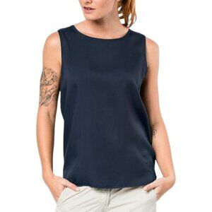 Cassis navy blue silk sleeveless camisole top size M